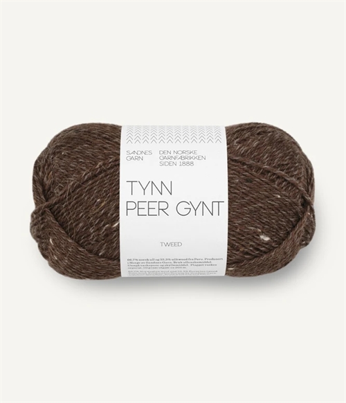 3085 Mørk Brun Tweed, Tynn Peer Gynt