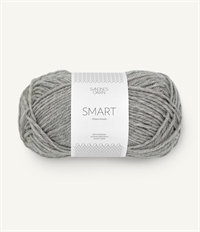 1042 Gråmelert, SMART Superwash Uld