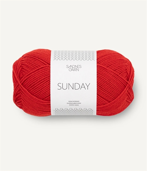 4018 Scarlet Red Sunday, Merino uld
