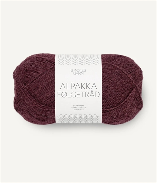 4372 Dyp Burgunder, Alpakka Følgetråd