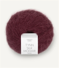 4372 Dyp Burgundy, Tynn Silk Mohair