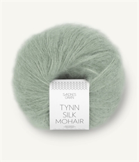 8521 Støvet Lys Grøn Tynn Silk Mohair