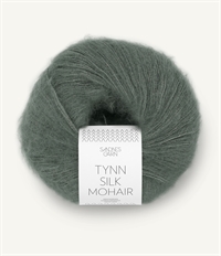 9071 Støvet Olivengrøn Tynn Silk Mohair