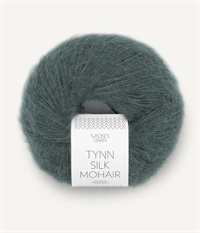 9071 Støvet Olivengrønn, Tynn Silk Mohair