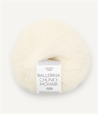 1012 Hvit, Ballerina Chunky Mohair