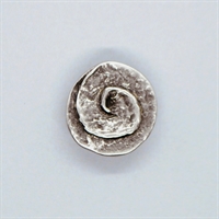 20 mm Metal Knap, Gl. Sølv