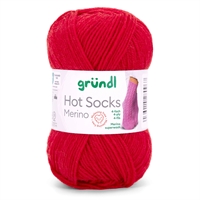 16 Ildrød HOT SOCKS MERINO