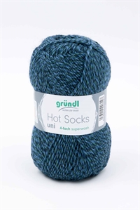 23 Blå/Grøn Meleret, HOT SOCKS UNI