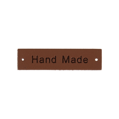 BRUN LABEL I LÆDER - Hand Made