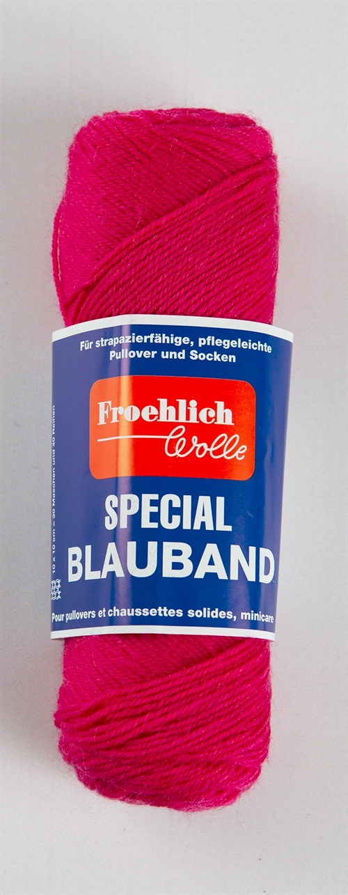 0134 Cardinalrød, Blauband fra Froehlich Wolle