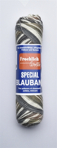 7452 Grå/Grøn/Natur Print, Blauband fra Froehlich Wolle