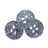 15 mm Blågrå glimmerknap