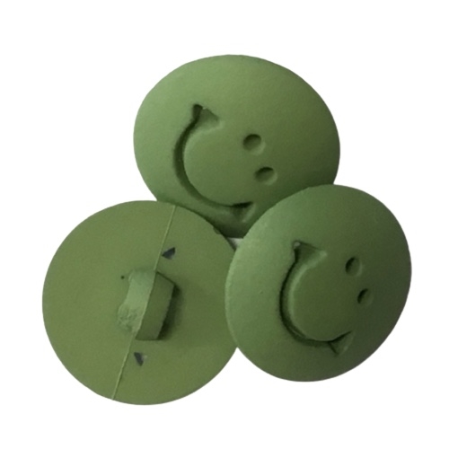 15 mm Grøn Smiley